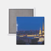 Erhöhte Aussicht auf den Fernsehturm Magnet (Vorderseite/Rückseite)