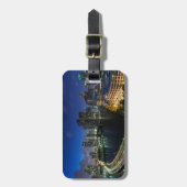Erhöhte City-Skyline von Brickell Key Gepäckanhänger (Vorderseite vertikal)