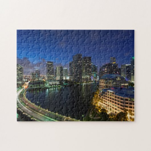 Erhöhte City-Skyline von Brickell Key Puzzle (Horizontal)