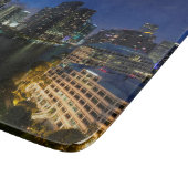 Erhöhte City-Skyline von Brickell Key Schneidebrett (Ecke)