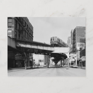 Erhöhte Eisenbahn, Chicago, IL Postkarte