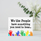 Erhöhte Handmeldungen an gewählte Beamte Postkarte (Stehend Vorderseite)