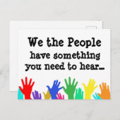 Erhöhte Handmeldungen an gewählte Beamte Postkarte (Vorne/Hinten)