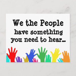 Erhöhte Handmeldungen an gewählte Beamte Postkarte