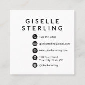 Erhöhte Naturempfindung Aussicht auf das Anwesen A Quadratische Visitenkarte (Rückseite)