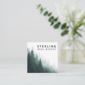 Erhöhte Naturempfindung Aussicht auf das Anwesen A Quadratische Visitenkarte (Stehend Vorderseite)