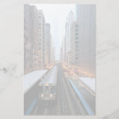 Erhöhte Schiene in im Stadtzentrum gelegenem Briefpapier (Vorderseite)