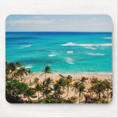 Erhöhte Sicht auf die Waikiki Beach Szene, Honolul Mousepad (Vorne)
