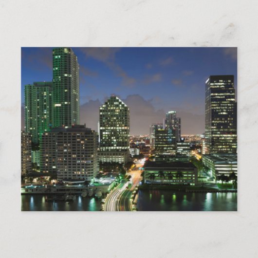 Erhöhte Skyline der Stadt Postkarte (Vorderseite)