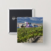 Erhöhte Stadtsicht und Hotel Marques de Riscal Button (Vorne & Hinten)