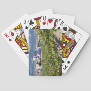 Erhöhte Stadtsicht und Hotel Marques de Riscal Spielkarten