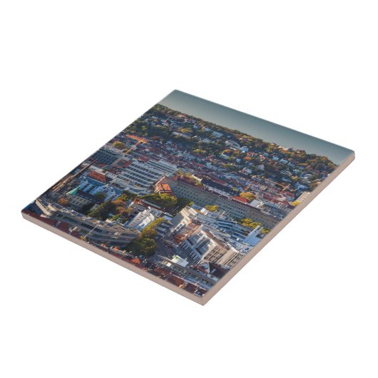 Erhöhte Stadtsicht von Stuttgart Fliese (Seite)