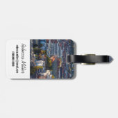 Erhöhte Stadtsicht von Stuttgart Gepäckanhänger (Rückseite horizontal)