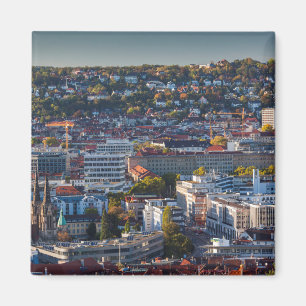 Erhöhte Stadtsicht von Stuttgart Magnet