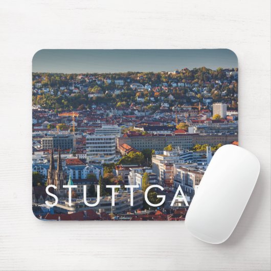 Erhöhte Stadtsicht von Stuttgart Mousepad (Mit Mouse)