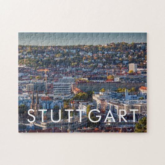 Erhöhte Stadtsicht von Stuttgart Puzzle (Horizontal)