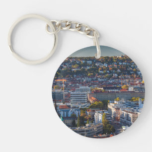 Erhöhte Stadtsicht von Stuttgart Schlüsselanhänger