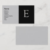 Erhöhter Silberbrief "E" Visitenkarte (Vorne/Hinten)