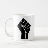 Erhöhtes Faust-/Schwarzes Power-Symbol Kaffeetasse (Links)