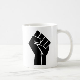 Erhöhtes Faust-/Schwarzes Power-Symbol Kaffeetasse