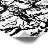 Erhöhung der Gravur Lazarus Rembrandt Poster (Ecke)