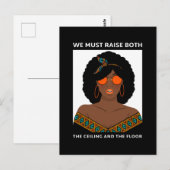 Erhöhung des Deckenbodens der BLM-Frauenrechte Postkarte (Vorne/Hinten)