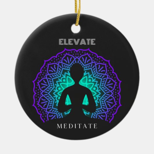 Erhöhung des Meditationswerts Keramik Ornament (Vorne)