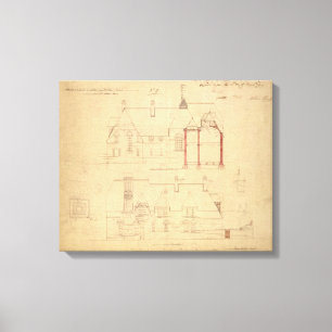 Erhöhungen für das Rote Haus, Bexley Heath (Pen Leinwanddruck