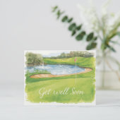 Erhole dich auf dem Golfplatz Postkarte (Stehend Vorderseite)
