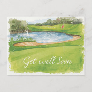 Erhole dich auf dem Golfplatz  Postkarte