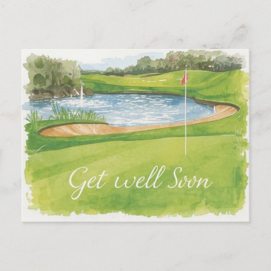 Erhole dich auf dem Golfplatz Postkarte (Vorderseite)