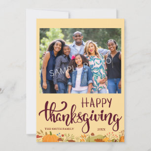 Erholsames Thanksgiving-Flat-Feiertags-Fotokarte Feiertagskarte