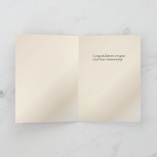 Erholung 1 Jahr Jubiläum Sun Karte (Innenseite)