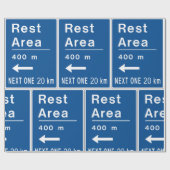 Erholung 400 m Links Straßennetz Geschenkpapier (Flach)
