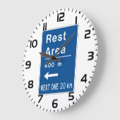 Erholung 400 m Links Straßennetz Große Wanduhr (Winkel)