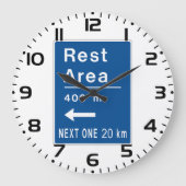 Erholung 400 m Links Straßennetz Große Wanduhr (Vorderseite)