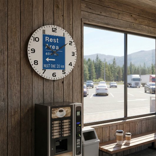 Erholung 400 m Links Straßennetz Große Wanduhr