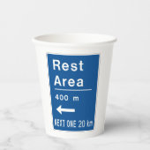 Erholung 400 m Links Straßennetz Pappbecher (Vorderseite)