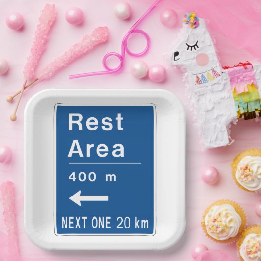 Erholung 400 m Links Straßennetz Pappteller (Party)