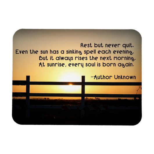 Erholung, aber nie aufhören magnet (Horizontal)