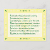 Erholung (akrostisch) postkarte (Vorderseite)