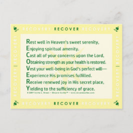 Erholung (akrostisch) postkarte