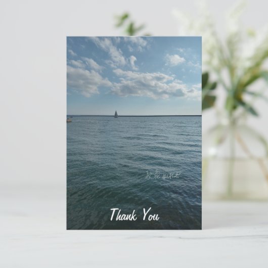 Erholung am See Dankeskarte (Stehend Vorderseite)