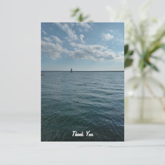 Erholung am See Dankeskarte (Stehend Vorderseite)