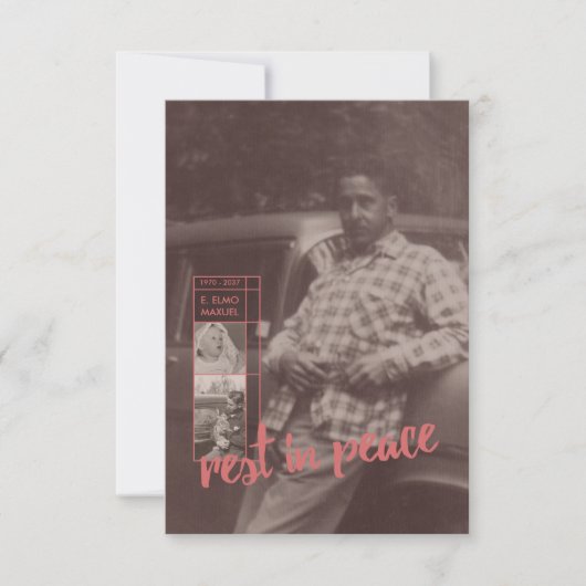 Erholung bei Einladungen zur Friedensbeerdigung (Vorderseite)