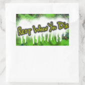 Erholung beim Die des Aufklebers Rechteckiger Aufkleber (Tasche)