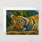 Erholung Berg - Tiger im Wilden Raum Postkarte (Vorne/Hinten)