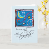 Erholung Birthday Star Twinkle Karte (Gelbe Blume)