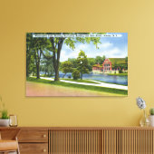 Erholung Bldg & Boathouse Leinwanddruck (Insitu (Wohnzimmer))