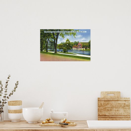 Erholung Bldg & Boathouse Poster (Küche)